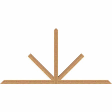 Ekena Millwork Saratoga Timber Gable Bracket, Western Red Cedar, 96"W x 48"H x 3 1/2"D x 3 1/2"F, 12/12 Pitch GBW096X48X0404SAR00SWR